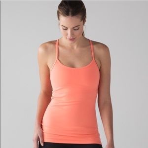 Lululemon Coral Pink Power Y Tank
